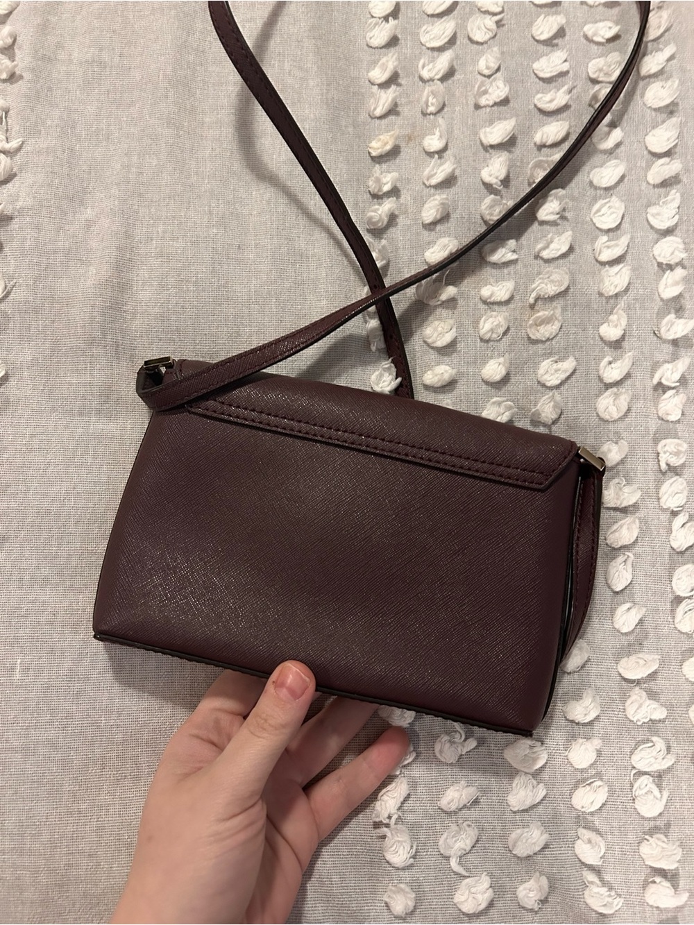 kate spade Burgundy Crossbody with Silver-Tone Turn Lock - Picture 4 of 4